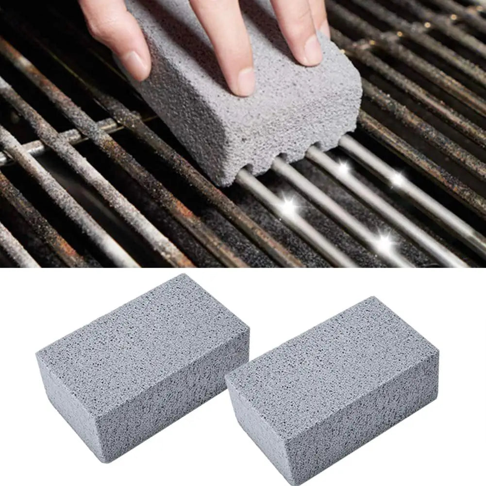 1Pc BBQ Grill Cleaning Brush Brick Block Barbecue Cleaning Stone Pumice Brick for Barbecue Rack Outdoor Kitchen BBQ Tools