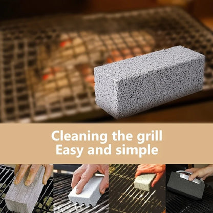 1Pc BBQ Grill Cleaning Brush Brick Block Barbecue Cleaning Stone Pumice Brick for Barbecue Rack Outdoor Kitchen BBQ Tools