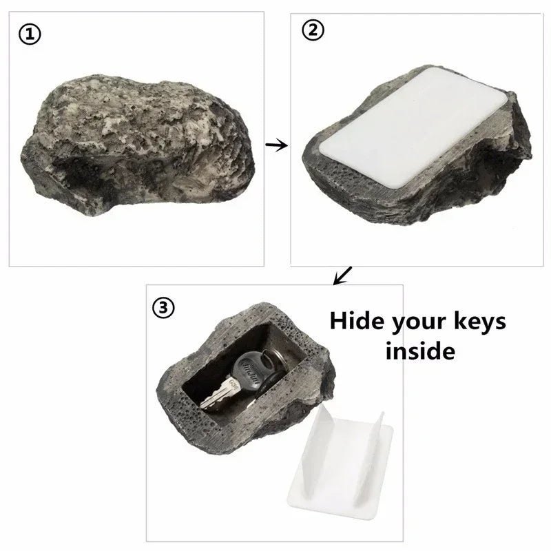 Hidden Door Step Key Box Outdoor Courtyard Hidden Door Step Simulation Small Stone Key Box Outdoor Spare Garden Key Storage Box
