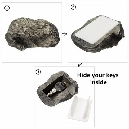 Hidden Door Step Key Box Outdoor Courtyard Hidden Door Step Simulation Small Stone Key Box Outdoor Spare Garden Key Storage Box